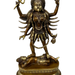 Pure Brass Kali Mata Idol | 18" Four-Armed Art | 9.5kg Sacred Masterpiece | Divine Temple Beauty | Jaipurio